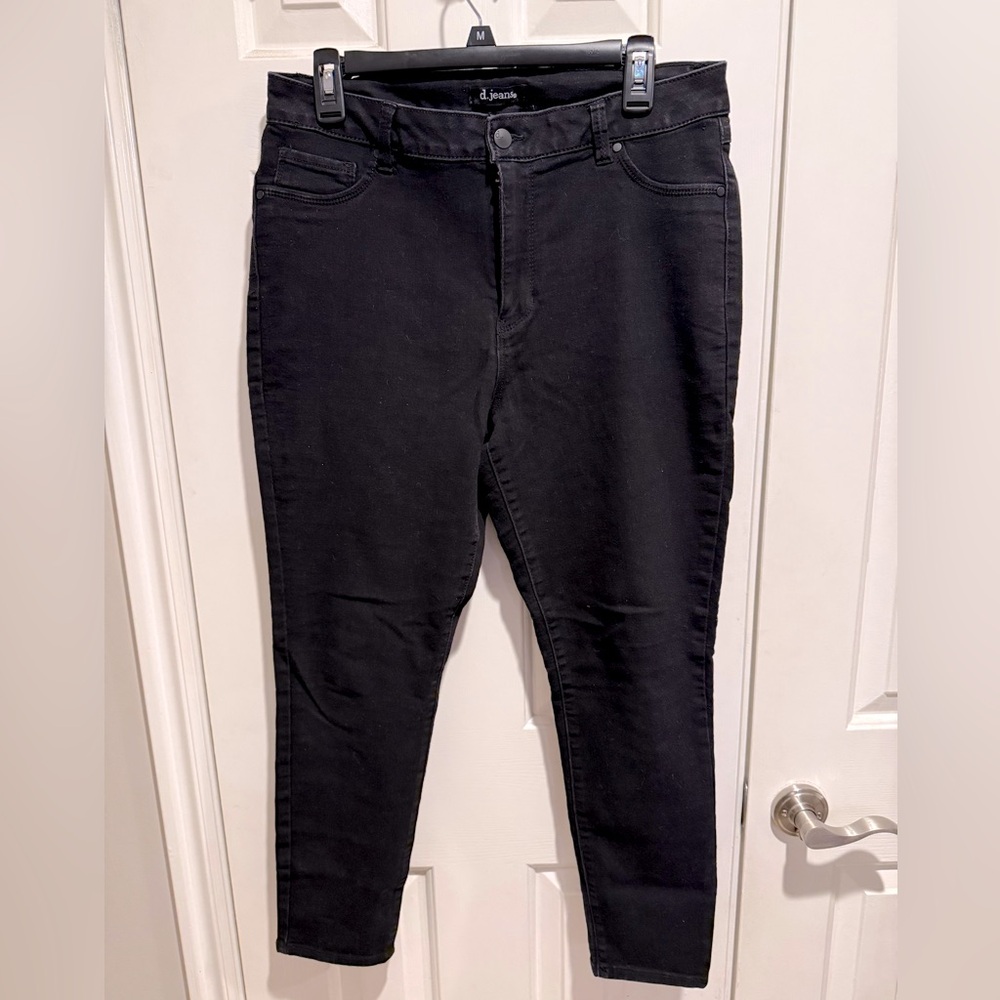 D Jeans stretchy black denim pants